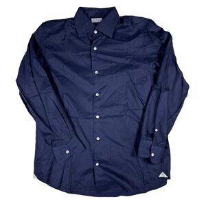 Cordone 1956 Shirt Blue Spread Collar Hand Made Italy Cotton Men's 15.5 M